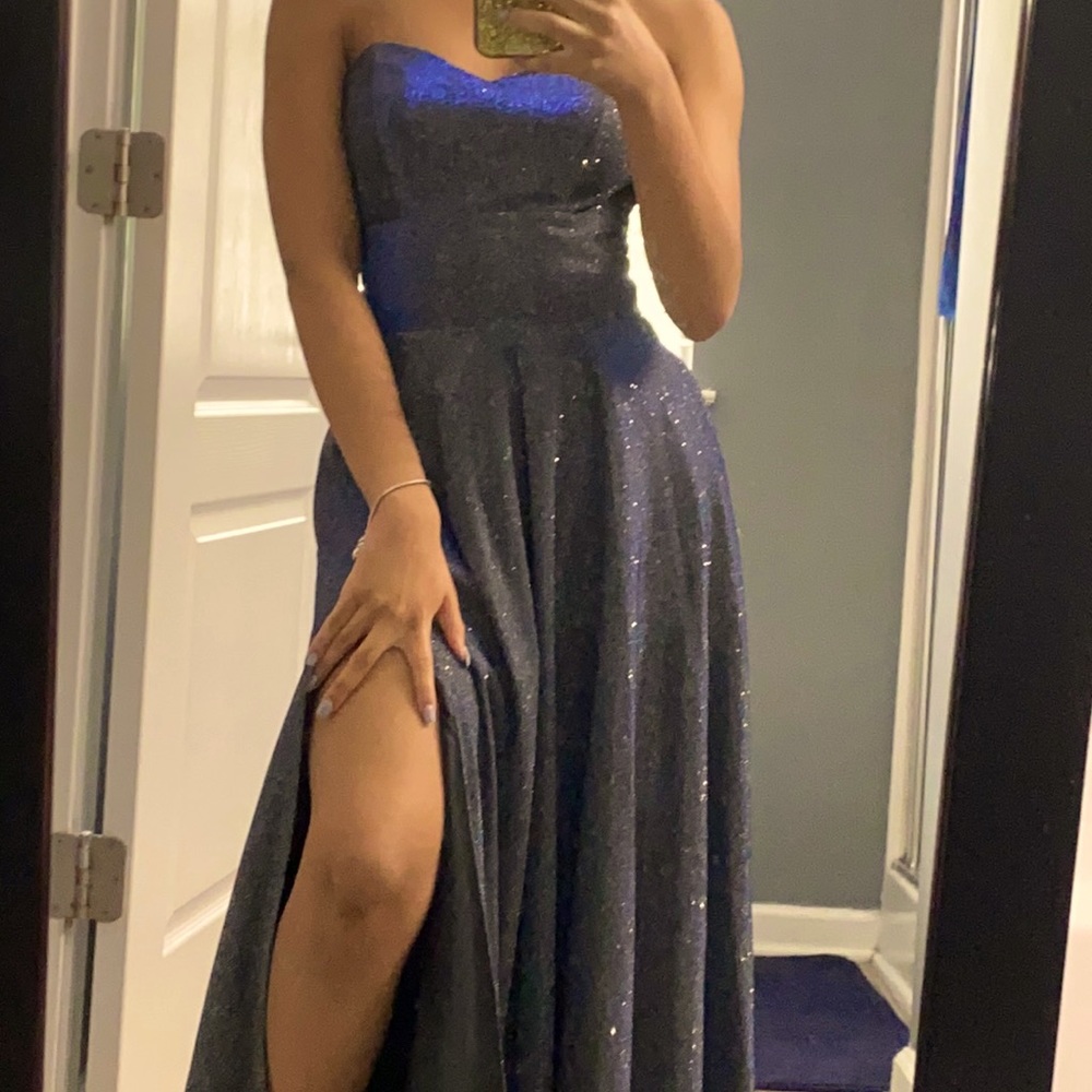 Blue/Grey Sparkle Formal Dress .
